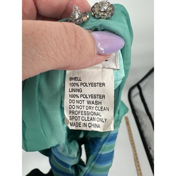 Vintage Cache Sweetheart Backless Jewel Formal Maxi Prom Dress Y2K Fairy Size 10 - Picture 10 of 11